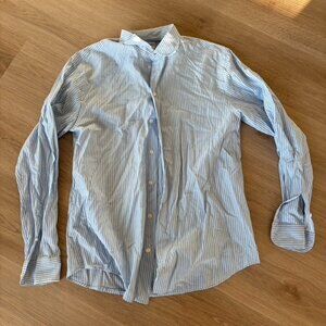 ** Armani Collezioni Blue Striped button up shirt Size Medium